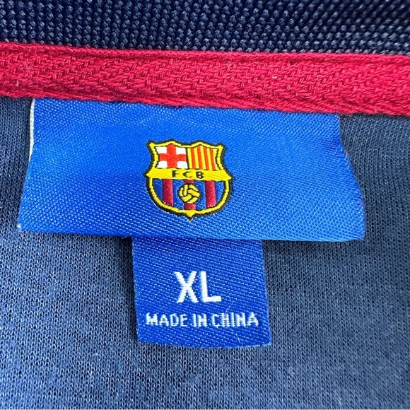 FC Barcelona Navy and Red Track Jacket Men’s XL Blue - Picture 3 of 7
